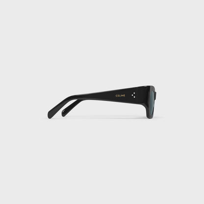 Occhiali da sole grafici S333 in acetato nero donna