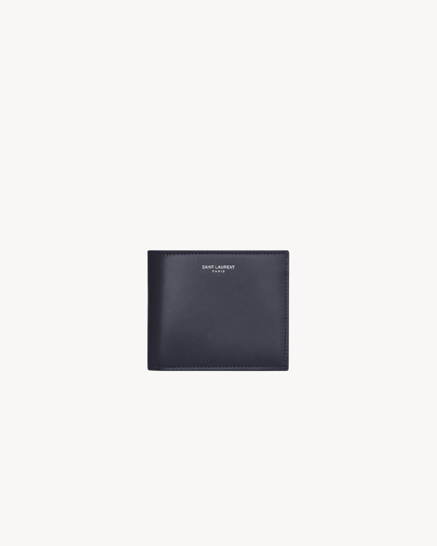 East/West wallet in smooth blue leather