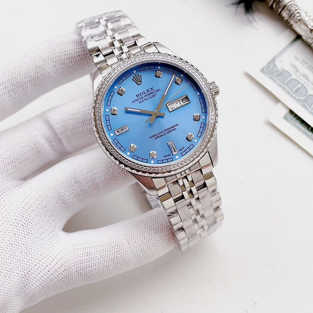 Datejust Ice Blue Diamond Dial & Bezel Steel