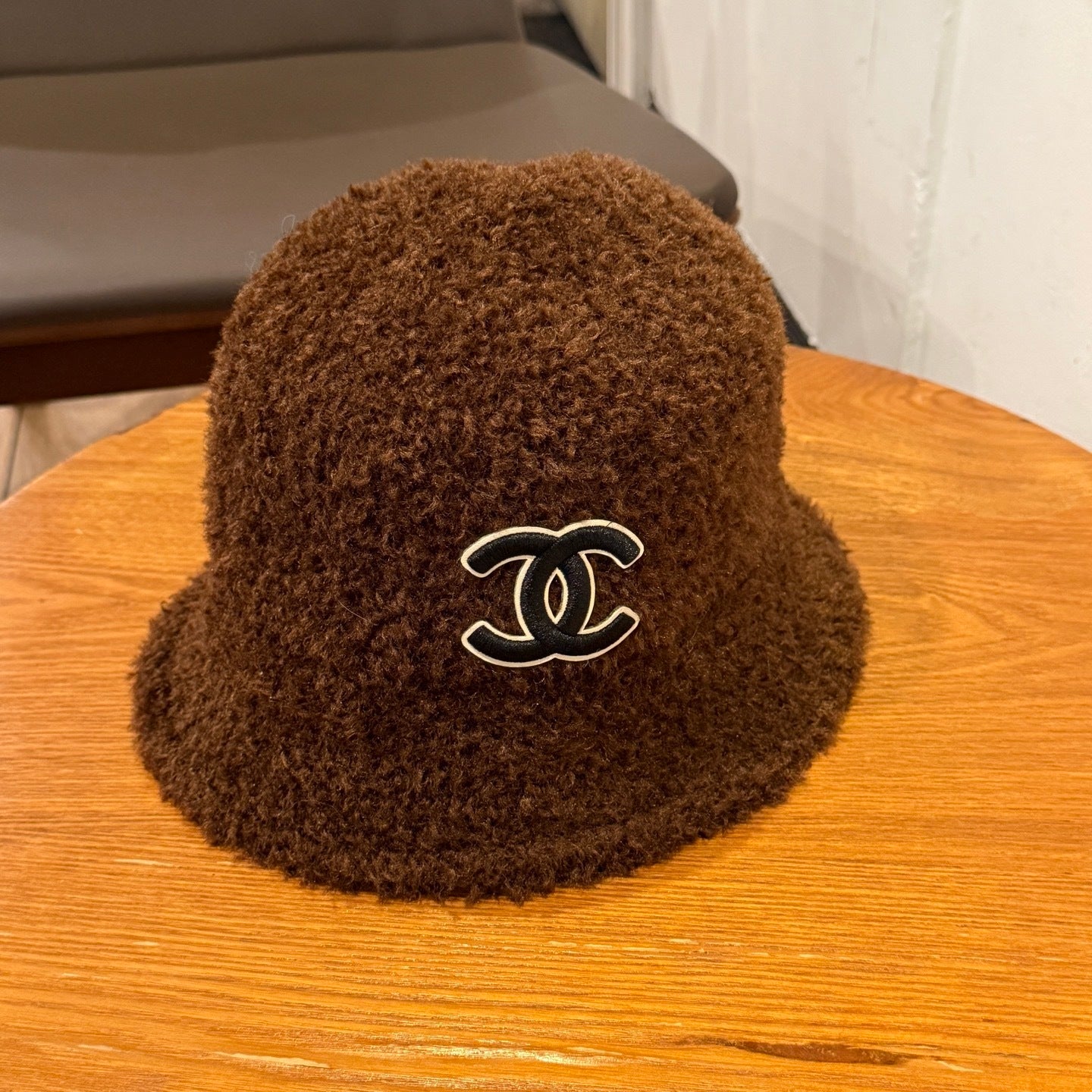 Soft faux leather bucket hat CC
