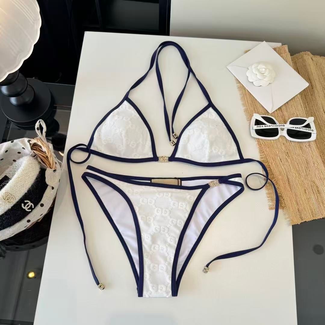 Bikini Triangolo Monogram GG Bianco