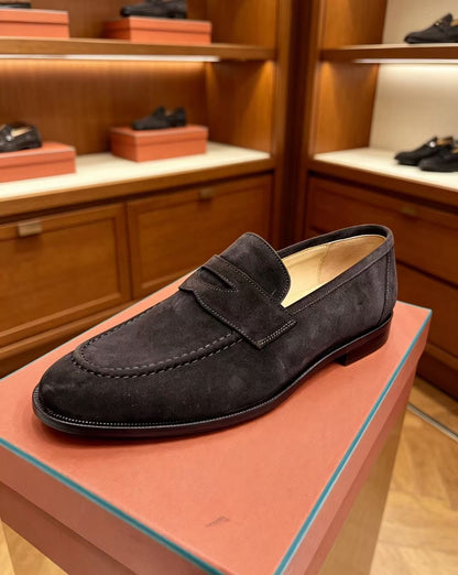 Mocassini Sergio in Suede Marrone Scuro