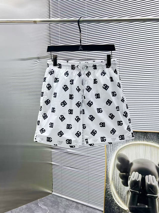 Costume da bagno con Motivo Monogramma Bianco