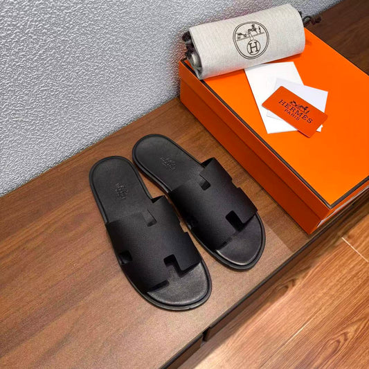 Men's Izmir sandals in black leather
