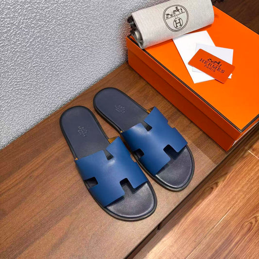 Men's Izmir sandals in blue leather