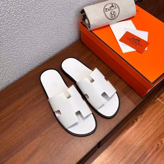 Men's Izmir Sandals in white leather