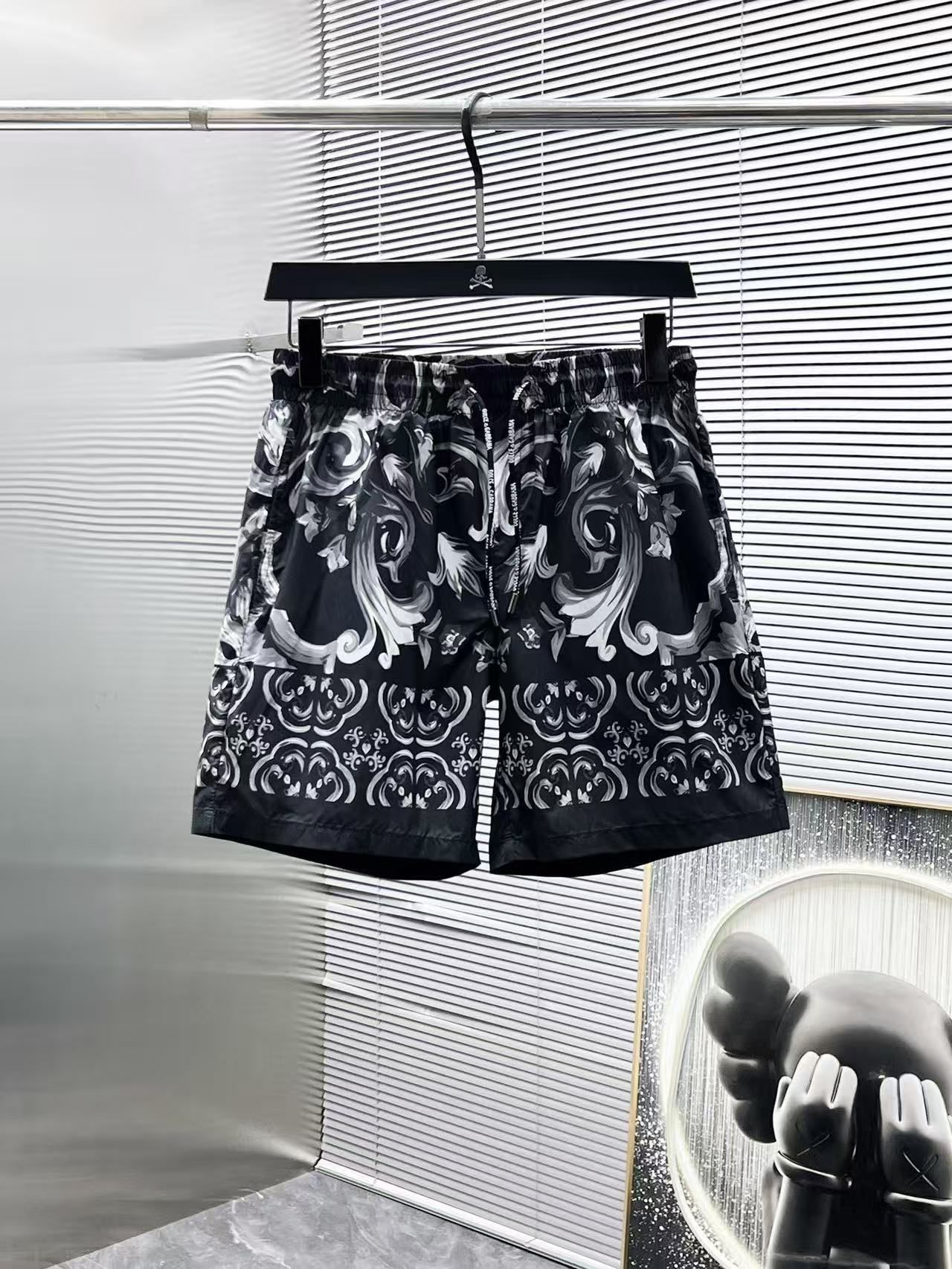 Costume da bagno con Stampa Barocca Nero