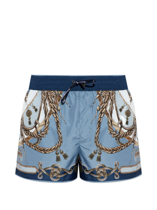 Costume da bagno con stampa azzurro