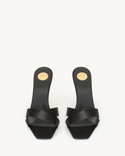 Black Silk Opyum 85mm Sandals