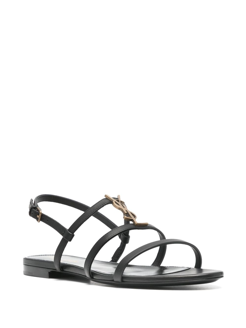Black leather Cassandra sandals