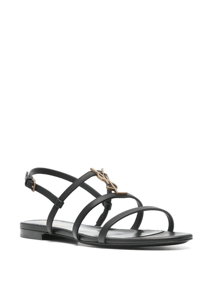 Black leather Cassandra sandals