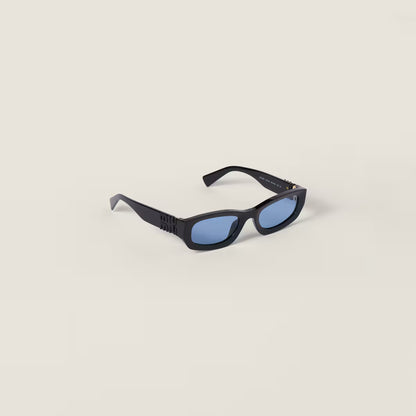 Miu Glimpse low-shape sunglasses Periwinkle lenses