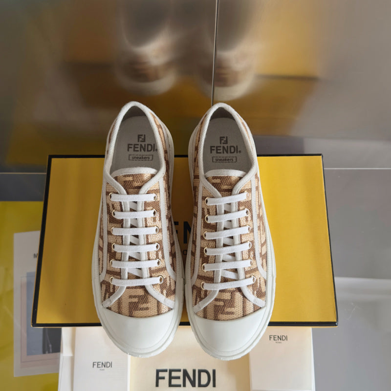 Domino FF Fabric brown Low-top sneakers