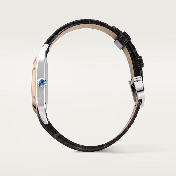 Santos-Dumont Uhr mit schwarzem Armband