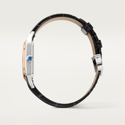 Santos-Dumont Uhr mit schwarzem Armband