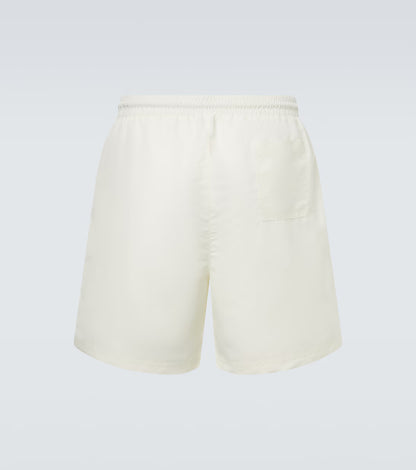 Costume da bagno bianco con logo rosso