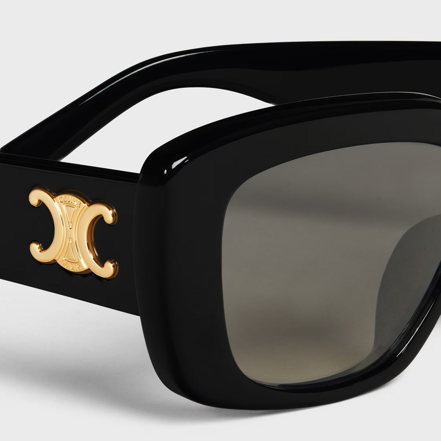 Occhiali da sole Triomphe 04 in acetato nero donna