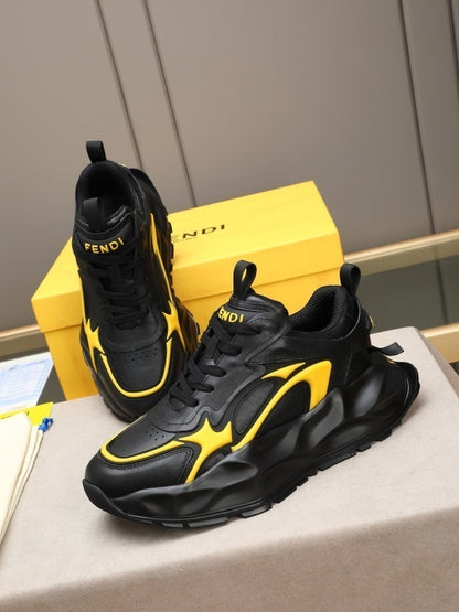 Roma sneakers in black and yellow