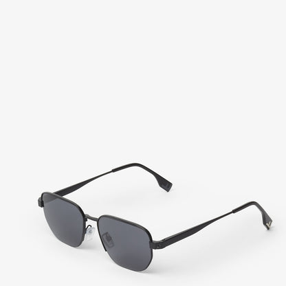 Men's Sky matte black metal sunglasses