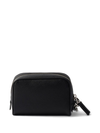 Saffiano pouch nero