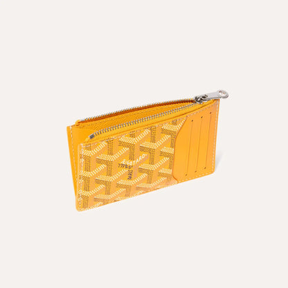Bourbon zipped card holder Yellow