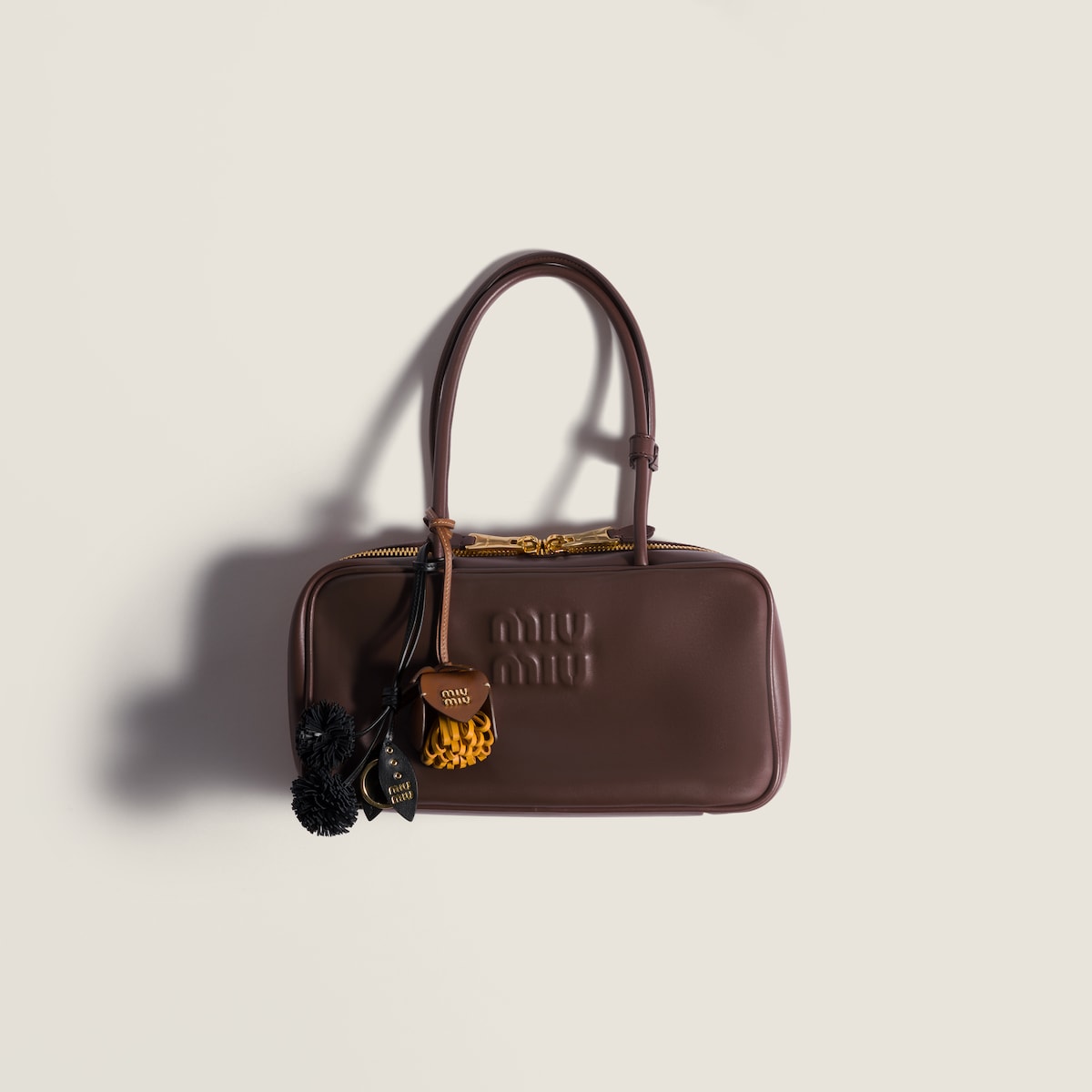 Beau medium brown leather bag