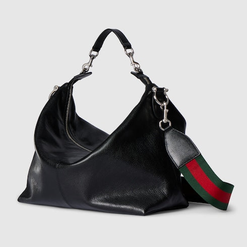 Borsa a tracolla Brera misura media in pelle nera