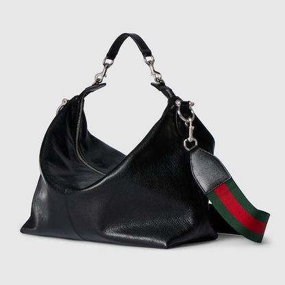 Borsa a tracolla Brera misura media in pelle nera