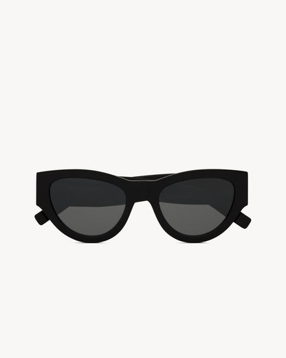 Women's black acetate thick-frame sunglasses