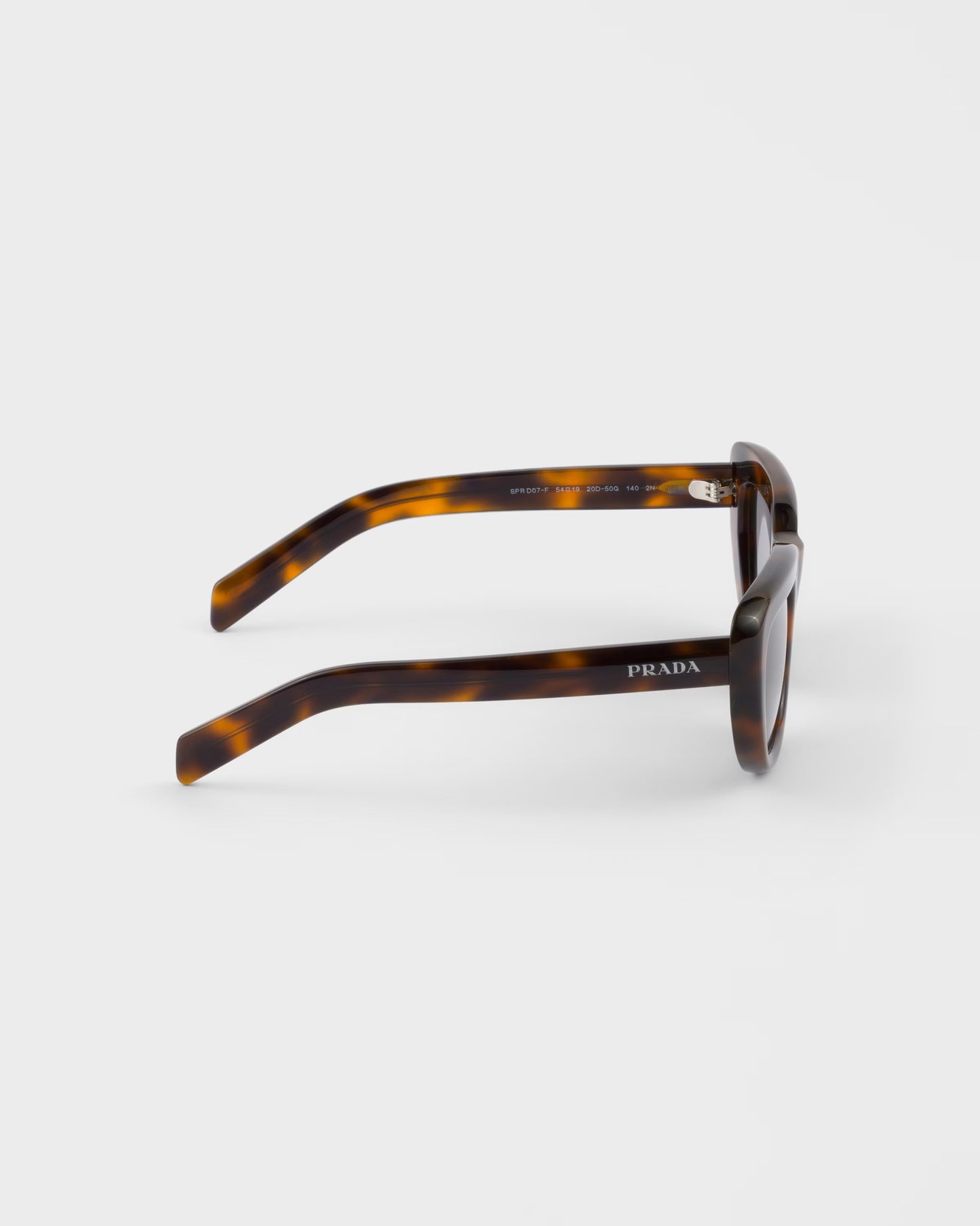 Tortoiseshell acetate rectangular sunglasses with Grey lenses