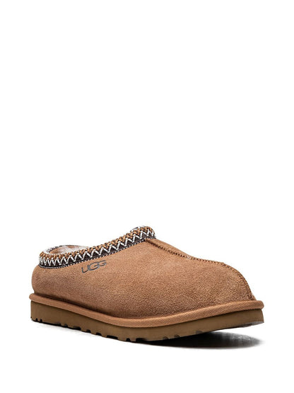 Pantofole Tasman in suede castagna