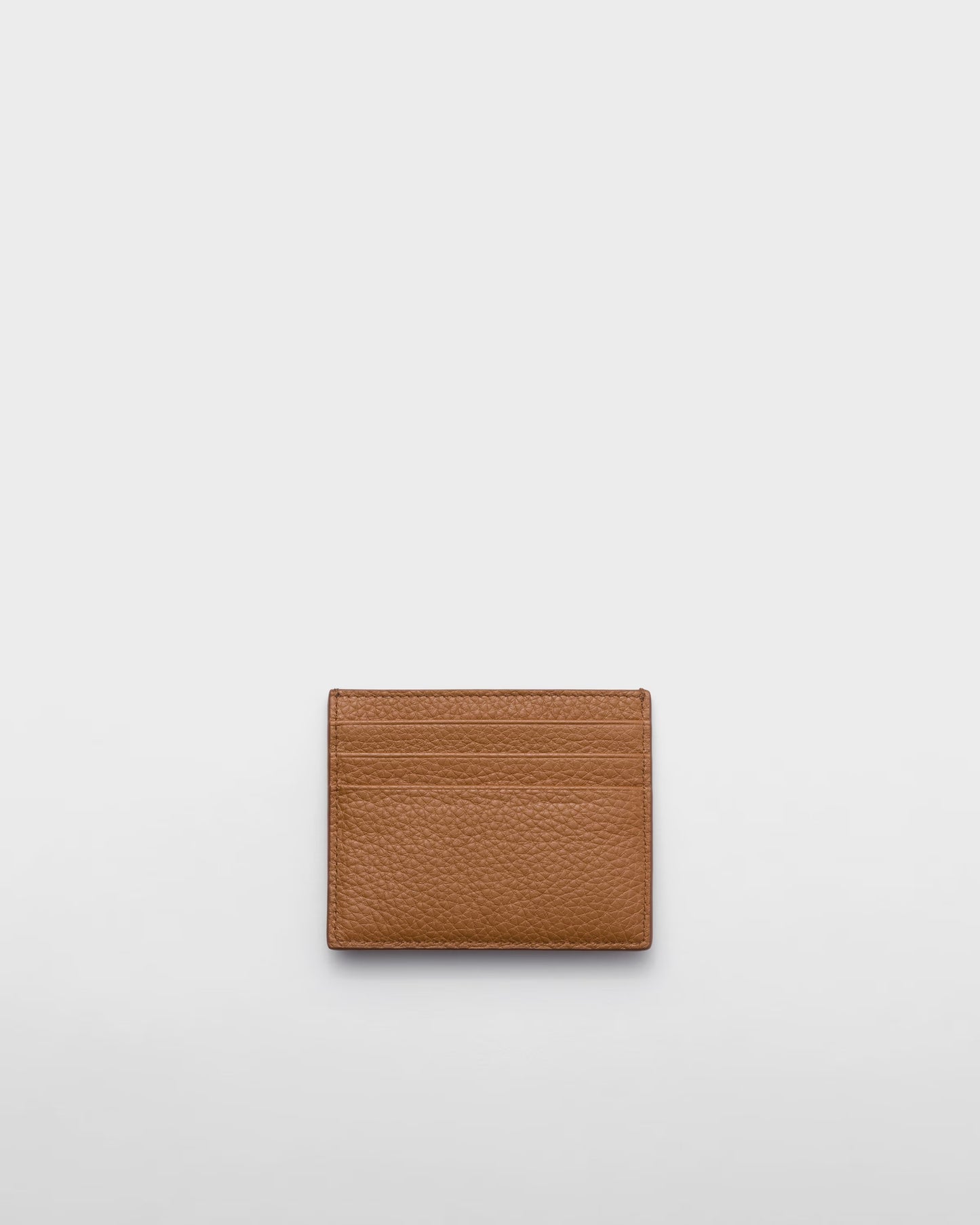 Cognac leather card holder