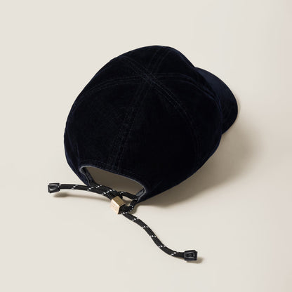 Blue/Black Velvet Baseball Cap