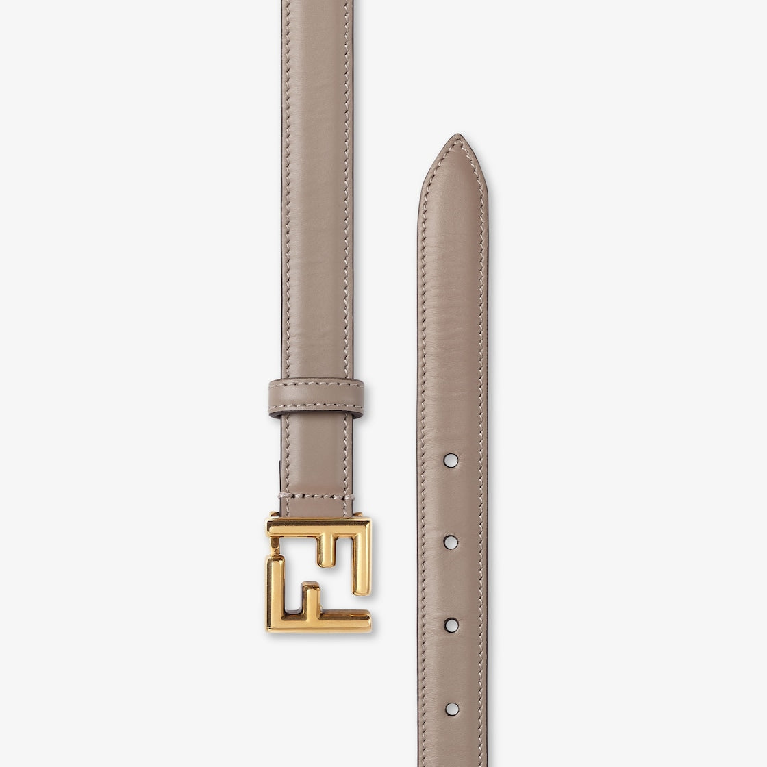 Women's beige leather belt
