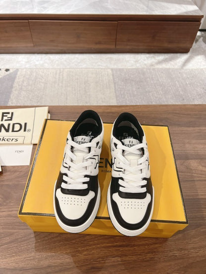 Black leather Match sneakers with white leather details