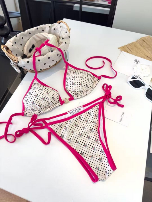 Bikini Stampa Pois e Frutta
