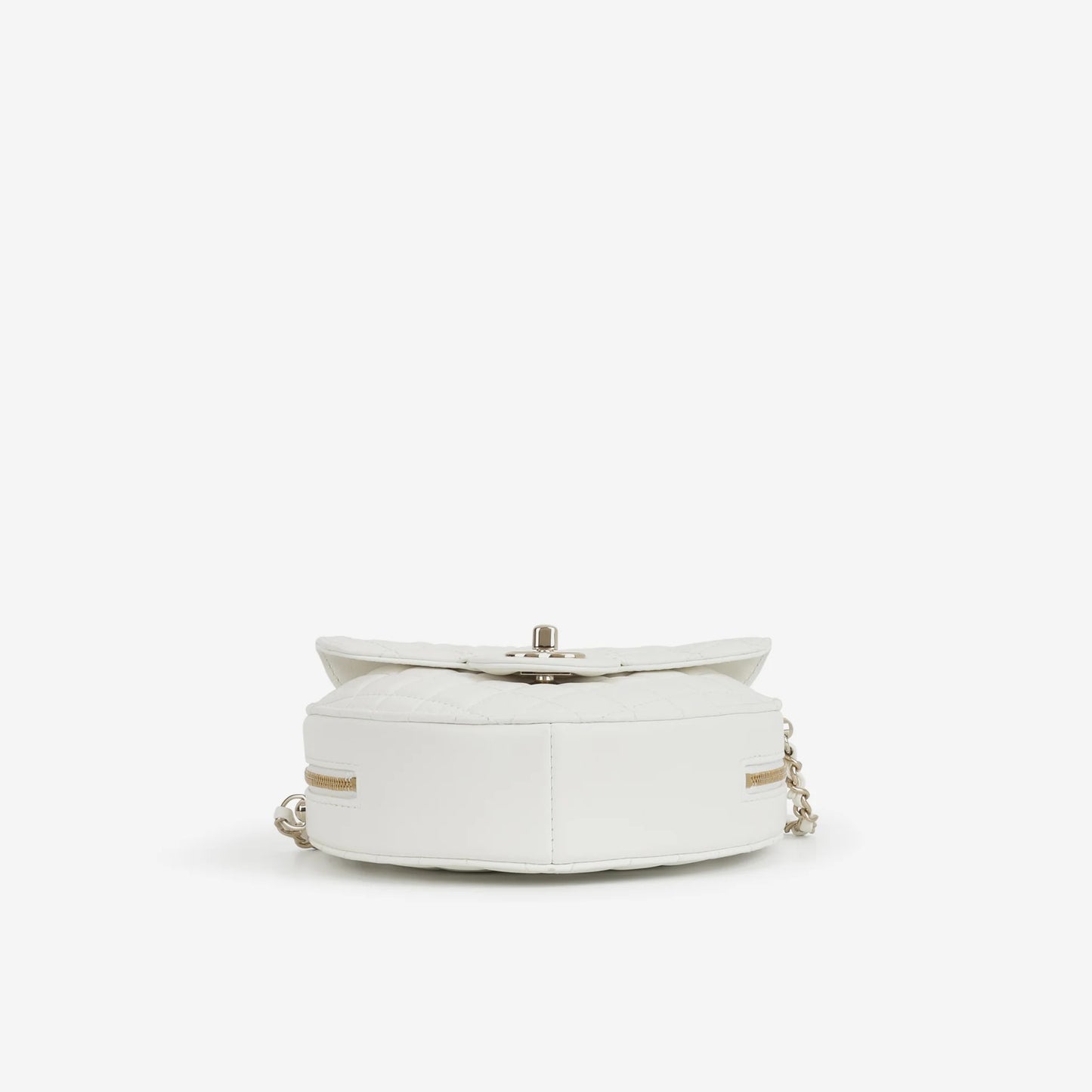 Borsa Heart grande - Pelle di agnello bianca