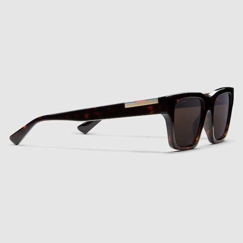 Braune rechteckige Herren-Sonnenbrille