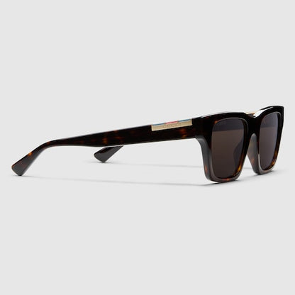 Braune rechteckige Herren-Sonnenbrille