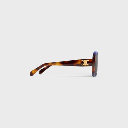 Occhiali da sole Triomphe 18 in acetato Viola sfumato / Avana donna