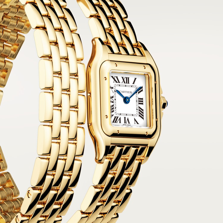 Small model Panthère watch in gold