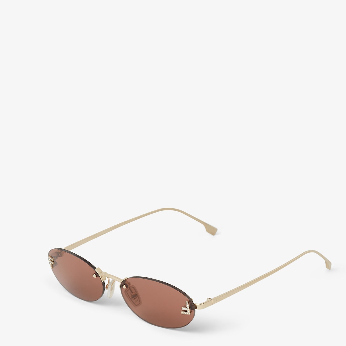 First Crystal Fashion Show women's brown sunglasses