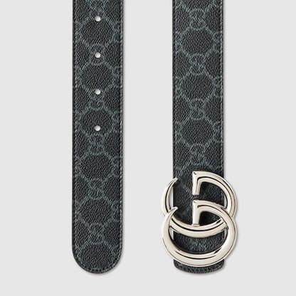 Men's Reversible Black Leather GG Marmont Belt