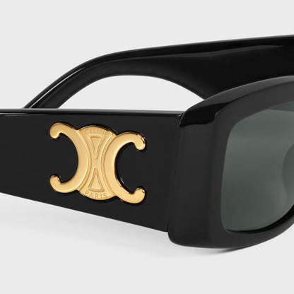 Occhiali da sole Triomphe XL 01 in acetato nero donna
