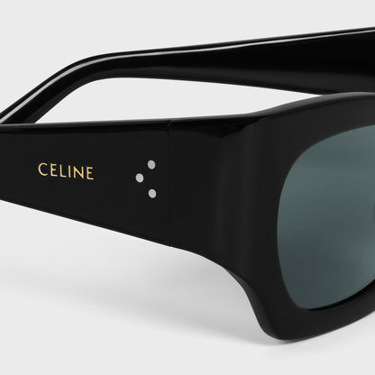 Occhiali da sole grafici S333 in acetato nero donna