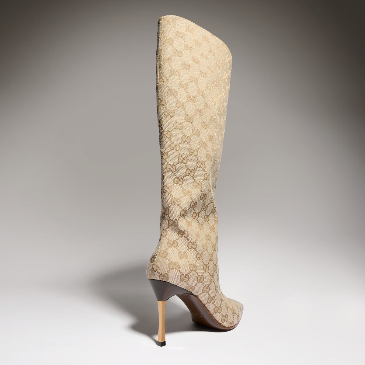 Stivale Bombshell Donna in Tessuto GG sabbia e marrone scuro