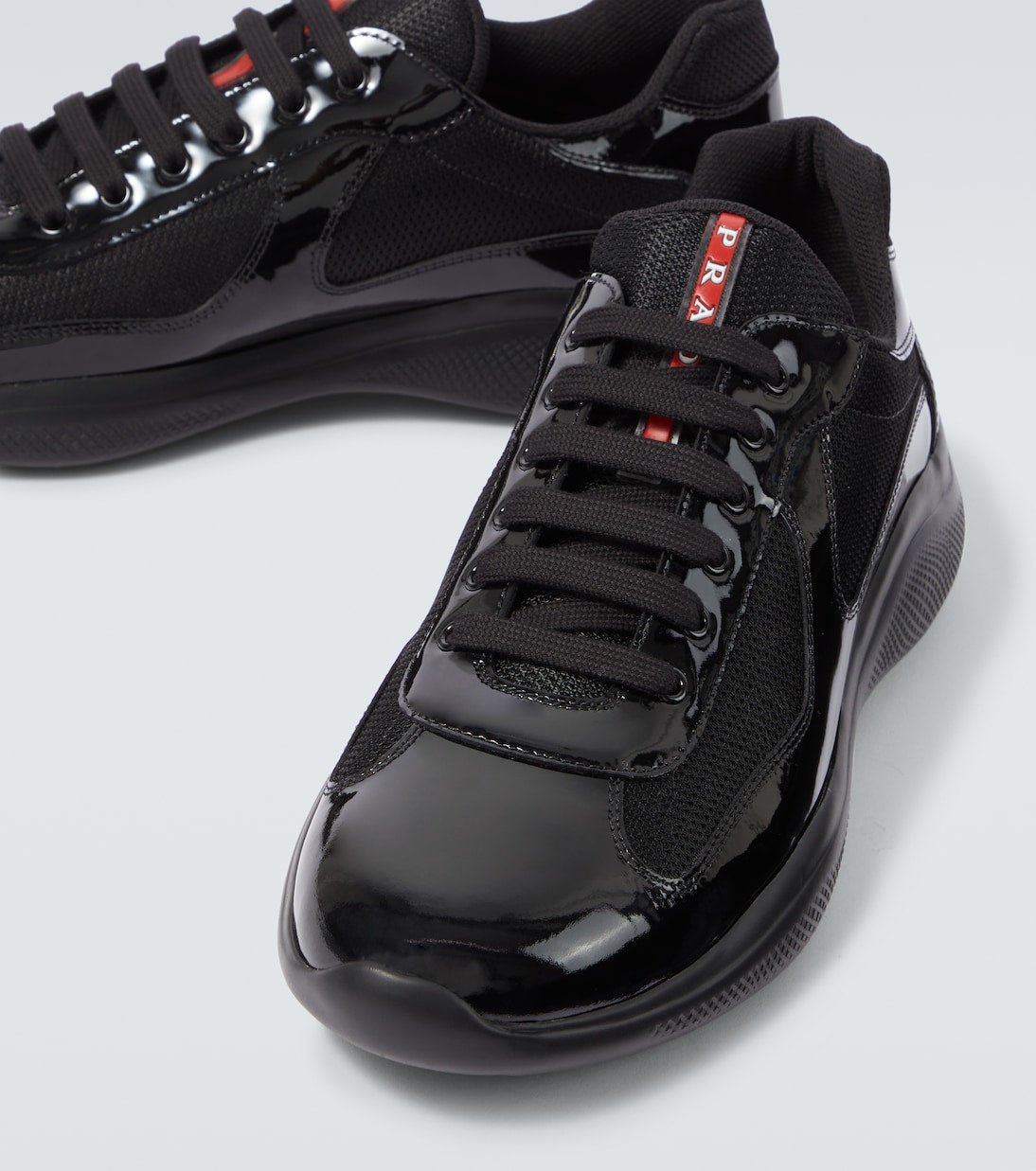 Prada Vernice Bike America Cup Sneakers Nero