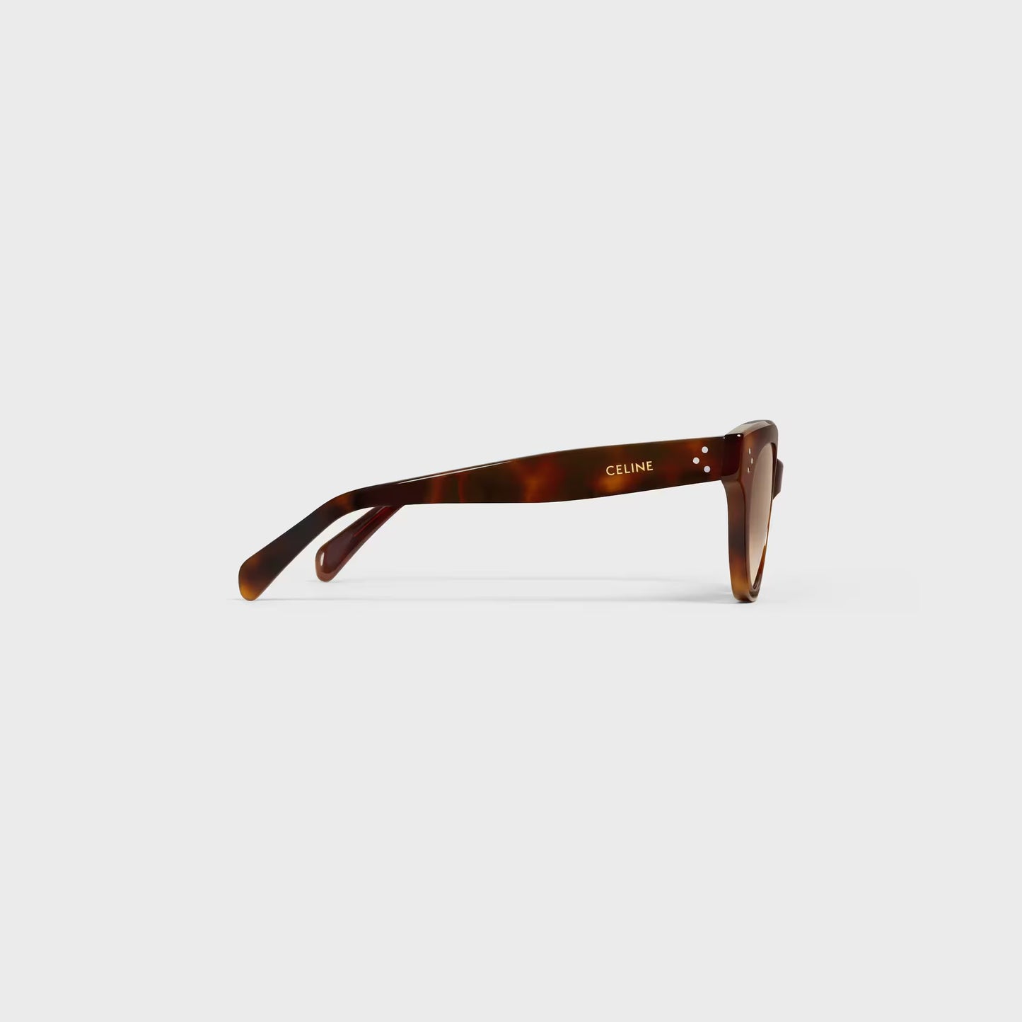 Occhiali da sole rotondi S332 in acetato avana classico donna
