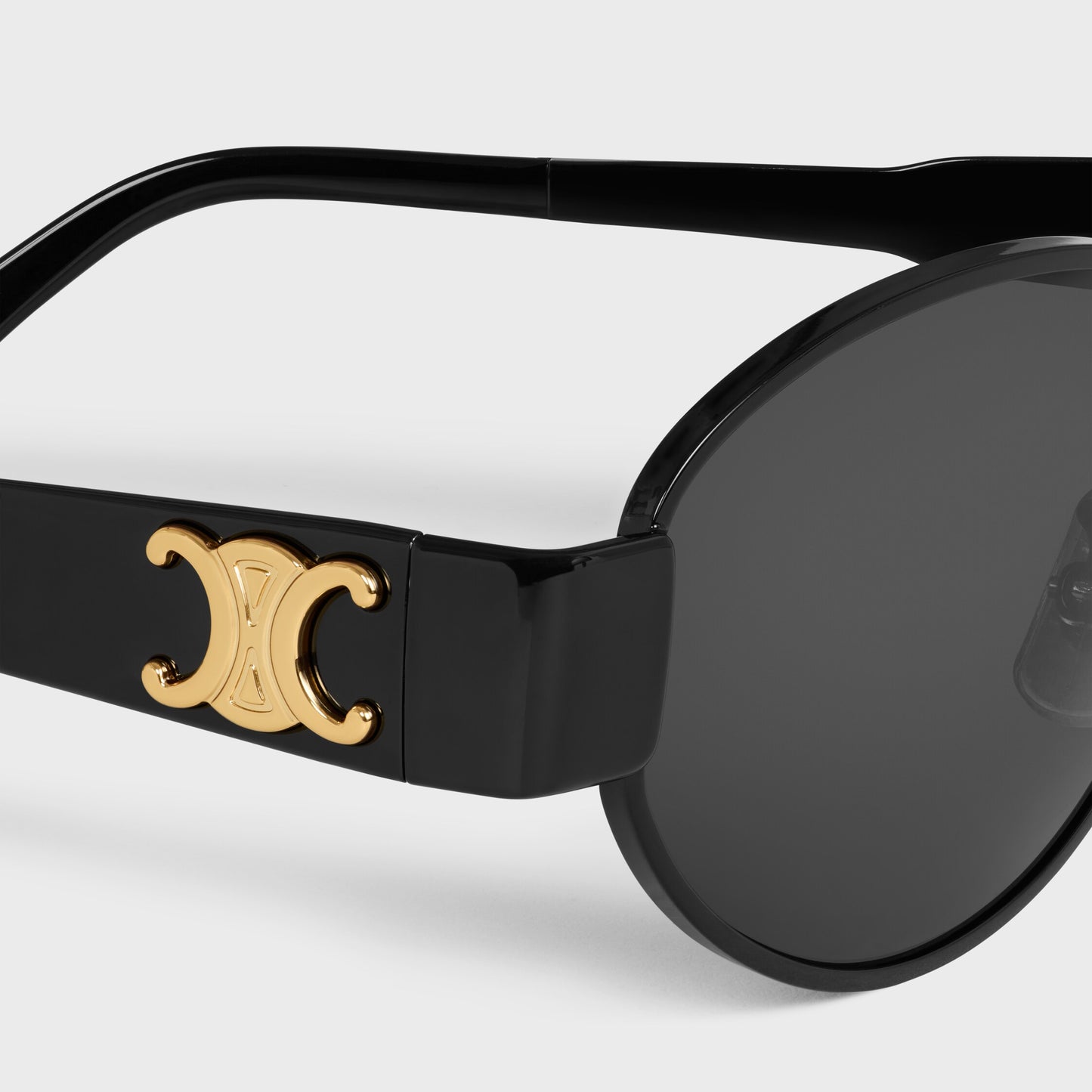 Occhiali da sole Triomphe Metal 01 in metallo nero/fumo donna