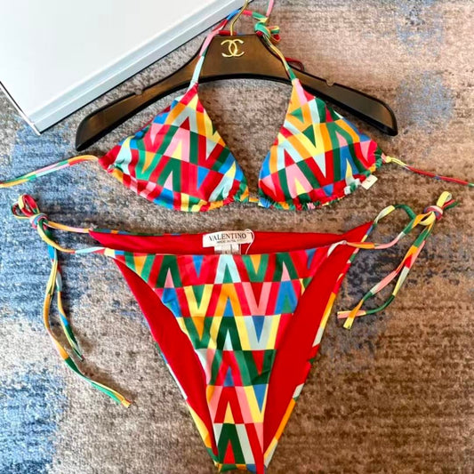 Bikini Set Stampa Logo Geometrica